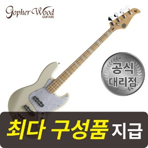 [최다구성품지급] 고퍼우드 J-classic VI /J클래식6 /WHITE601B /입문용 베이스기타